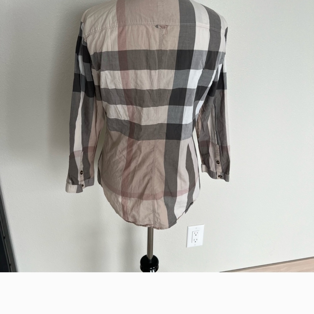 Burberry Brit Stone Gray Nova Check Women's Shirt - Picture 10 of 16